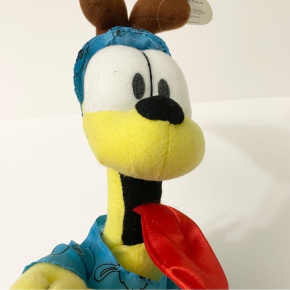 Vintage Odie With PJ with Bunny Slippers Plush Stuffed Animal Garfield - Picture 10 of 16